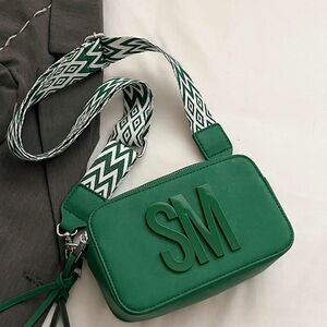 Steve Madden Green Crossbody Bag with Geometric Strap